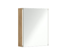 Szafka z lustrem podwójnym, z oświetleniem, szer. 60 cm